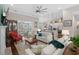 Inviting living room with an open layout, comfortable furnishings, and easy access to kitchen at 205 Deep Blue Dr., Myrtle Beach, SC 29579