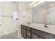 Bathroom with double sink vanity, large mirror and a shower-tub combo at 245 Maiden'S Choice Dr., Conway, SC 29527
