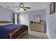 Comfortable bedroom with a ceiling fan, double closet, and dresser at 248 Upper Saddle Circle, Conway, SC 29526