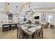 Spacious living space with open eat-in kitchen, dining area and living room with built-ins at 5368 Ocean Village Dr., Myrtle Beach, SC 29577