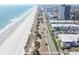 Aerial view showing proximity to the beach and other high-rise buildings at 5601 N Ocean Blvd. # B306, Myrtle Beach, SC 29577