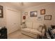 Relaxing living room with cozy seating, decor and lots of natural light at 5601 N Ocean Blvd. # B306, Myrtle Beach, SC 29577