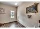 Welcoming foyer features stylish flooring, decorative accents, and a charming chalkboard message board at 624 Blackberry Ave., Murrells Inlet, SC 29576