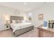 Comfortable bedroom with a decorative headboard, side tables with lamps, and a neutral color palette at 8081 Bear Claw Way, Conway, SC 29526