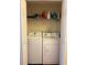 Laundry room with a white washer and dryer set in a closet at 1001 Leatherman Rd., Conway, SC 29527