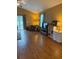 Living room showcases hardwood floors, neutral walls, vaulted ceilings, and natural light at 1001 Leatherman Rd., Conway, SC 29527
