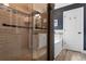 Bathroom featuring an open shower with subway tile and a separate soaking tub for relaxation at 134 Winding Path Dr., Loris, SC 29569
