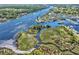Breathtaking aerial view of waterway and condo community with boat access, ideal for waterfront living at 4616 Greenbriar Dr. # H8, Little River, SC 29566