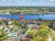 Stunning aerial perspective of condo community with pool, waterway access, and coastal beauty at 4616 Greenbriar Dr. # H8, Little River, SC 29566