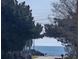 This is a distant ocean view from a road with several trees at 605 15Th Ave. S, North Myrtle Beach, SC 29582