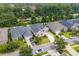 An aerial view captures multiple homes with well-maintained lawns, driveways, and beautifully landscaped surroundings at 870 Monterrosa Dr., Myrtle Beach, SC 29572