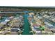 Aerial view of homes lining waterway, showing multiple docks for boating and waterfront enjoyment at 325 52Nd Ave. N, North Myrtle Beach, SC 29582