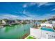 A scenic view of a waterway with multiple docks with a community pool at the end at 325 52Nd Ave. N, North Myrtle Beach, SC 29582
