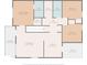 Detailed floor plan showcasing the layout of the home, including the living room, kitchen, and bedrooms at 3566 Steamer Trace Rd., Conway, SC 29527