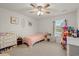 bedroom with ample space, ceiling fan, and decorations at 380 Harvest Ridge Way, Conway, SC 29527