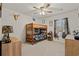 Neutral bedroom with bunk beds, side tables and decor at 380 Harvest Ridge Way, Conway, SC 29527