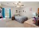 Bedroom with ceiling fan, natural light, and neutral decor at 380 Harvest Ridge Way, Conway, SC 29527