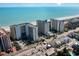 Aerial view of beachside resort, ocean views, and parking at 5300 N Ocean Blvd. # 217, Myrtle Beach, SC 29577