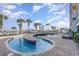 A Gathering enjoys the lazy river amenity, complete with playful dolphin fountains and relaxing lounge chairs at 5300 N Ocean Blvd. # 217, Myrtle Beach, SC 29577