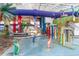 Indoor water park with slides, sprinklers, and tropical decor for a fun Gathering getaway at 5300 N Ocean Blvd. # 217, Myrtle Beach, SC 29577