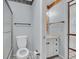 Practical bathroom featuring a walk-in shower, white vanity, and tiled floors at 100 Deloach Trail, Pawleys Island, SC 29585
