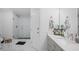 Bathroom features a glass shower and a vanity with plenty of storage at 107 Ben Horry Trail, Pawleys Island, SC 29585
