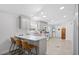 An updated kitchen with counter seating and modern cabinetry at 107 Ben Horry Trail, Pawleys Island, SC 29585