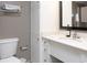 Modern bathroom with vanity, ample storage, and contemporary fixtures at 107 S Ocean Blvd. # 704, Myrtle Beach, SC 29577