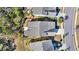 Bird's-eye view of the property, fenced backyard, and surrounding neighborhood streets at 1309 Suncrest Dr., Myrtle Beach, SC 29577