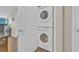 Convenient stackable washer and dryer adjacent to the kitchen for residents to use at 1321 S Ocean Blvd. # 510, North Myrtle Beach, SC 29582