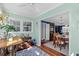 View of dining room, light walls, and hardwood floors at 138 Wofford Rd., Conway, SC 29526