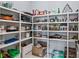 Spacious pantry with shelving filled with a variety of food and household items at 1549 Casita Ln., Myrtle Beach, SC 29579