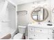 Bathroom with updated vanity, mirror, and shower/tub combo at 201 74Th Ave. N # 1802, Myrtle Beach, SC 29572