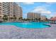 Enjoy this sparkling pool surrounded by well-manicured landscaping and towering beachfront condominiums at 2180 Waterview Dr. # 513, North Myrtle Beach, SC 29582