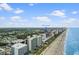 Aerial view showing beachfront resort on Atlantic Ocean with beach access for guests at 2301 S Ocean Blvd. # 1023, Myrtle Beach, SC 29577