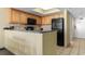 Kitchen featuring stainless steel appliances, granite countertops and light-colored cabinetry at 2301 S Ocean Blvd. # 1023, Myrtle Beach, SC 29577
