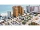Stunning aerial view of a beachfront resort with a mini golf course, parking, and ocean views at 2600 N Ocean Blvd. # 1914, Myrtle Beach, SC 29577