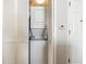 Laundry closet features a stacked washer and dryer at 2600 N Ocean Blvd. # 1914, Myrtle Beach, SC 29577