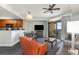 A lovely living space with a bar and an ocean-view balcony at 2600 N Ocean Blvd. # 1914, Myrtle Beach, SC 29577