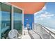 Inviting balcony featuring seating and stunning views of the ocean at 3500 N Ocean Blvd. # 902, North Myrtle Beach, SC 29582