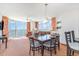 Open concept dining room and living room area with beautiful ocean views from every angle at 3500 N Ocean Blvd. # 902, North Myrtle Beach, SC 29582