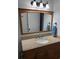 Bathroom vanity features stone counter tops, wood cabinets, and modern hardware at 380-K Myrtle Greens Dr. # 380-K, Conway, SC 29526
