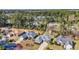 Scenic aerial view of a well-maintained neighborhood surrounded by lush greenery and mature trees at 4208 Edgefield Rd., Little River, SC 29566