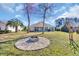 Backyard with firepit is perfect for enjoying outdoor evenings in a peaceful setting at 4208 Edgefield Rd., Little River, SC 29566