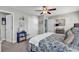 Charming bedroom with coastal decor, ceiling fan, and carpet flooring at 4350 Grande Harbour Blvd., Little River, SC 29566