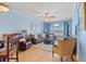 Comfortable living room with ceiling fan, contemporary furniture, and a decorative rug at 4503 W Harbour Ct. # S-12, Little River, SC 29566
