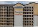 A close exterior view of the Beach Cove condo building at 4800 S Ocean Blvd. # 1418, North Myrtle Beach, SC 29582