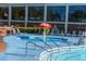 Inviting kiddie pool with fun mushroom fountain and ample lounge seating for relaxation at 4800 S Ocean Blvd. # 1418, North Myrtle Beach, SC 29582