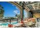 Charming restaurant with an outdoor pool view and retractable glass doors at 4800 S Ocean Blvd. # 1418, North Myrtle Beach, SC 29582