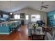 Open concept kitchen and living space at 511 Mattamushkeet Dr., Little River, SC 29566
